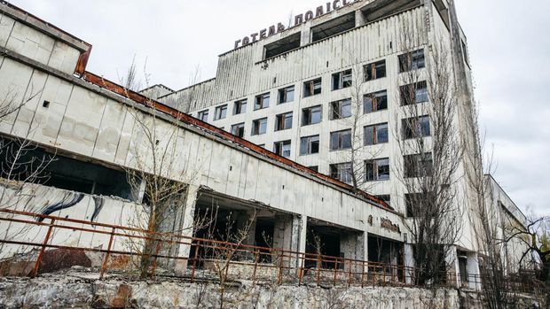 Hotel Polissya di Pripyat, Ukraina