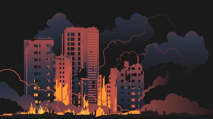 Ilustrasi hotel kebakaran
