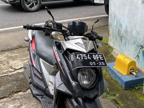 Kondisi motor korban yang kecelakaan di Kalibawang, Kulon Progo, Selasa (31/12/2024).