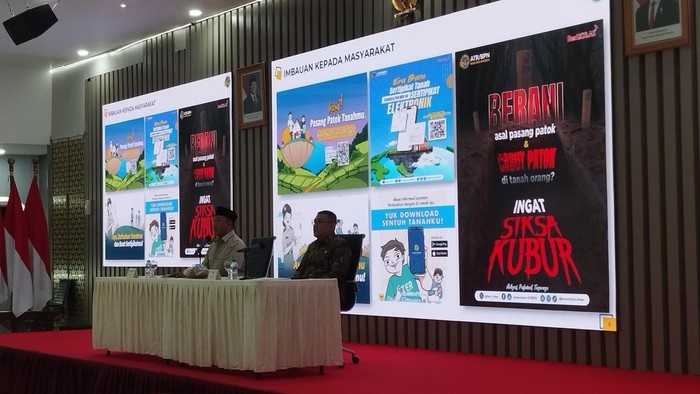 Konferensi pers akhir tahun Kementerian ATR/BPN (Fawdi/detikcom)