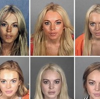 Masuk usia 20-an, Lindsay menghadapi masa sulit dengan masalah hukum dan kecanduan obat terlarang. Foto tahanan yang viral menunjukkan wajah yang lebih lelah, dengan kantong mata jelas dan kulit yang kusam. Periode ini dianggap sebagai masa tergelap dalam hidupnya.  Foto: dok. Getty Images