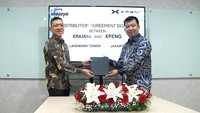 Mobil XPENG di Indonesia akan dijual oleh Erajaya Active Lifestyle (ERAL) yang baru ditunjuk sebagai agen tunggal pemegang merek (ATPM) XPENG. XPENG dan ERAL telah resmi menandatangani nota kesepahaman (MoU) untuk memasarkan mobil XPENG di Indonesia.  Foto: Dok. XPENG