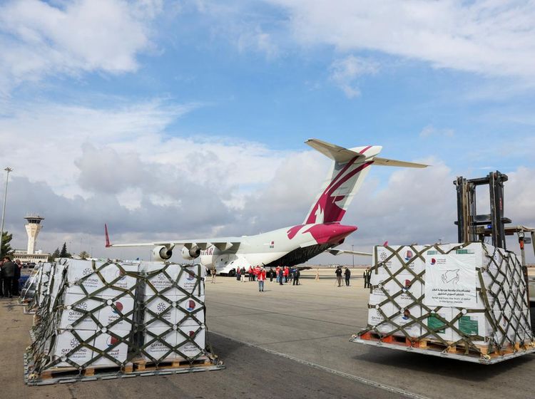 Pesawat Bantuan Qatar Tiba di Damaskus Suriah