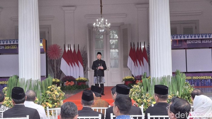 Pj Gubernur DKI Jakata Teguh Setyabudi menyebut Jakarta tak mengalami penurunan status tak lagi jadi ibu kota. (Taufiq S/detikcom)