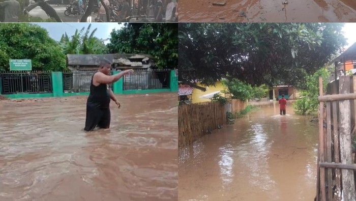 Kolase foto banjir dan pohon tumbang awal 2025 Kabupaten Bima, NTB. (Dok. BPBD Kabupaten Bima)
