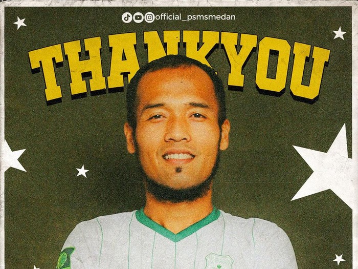 Syaiful Ramadhan diumumkan tidak memperkuat PSMS Medan lagi (Instagram @official_psmsmedan)