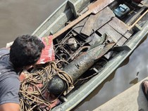 Warga Temukan Bom Berukuran Besar di Sungai Silau Tanjung Balai