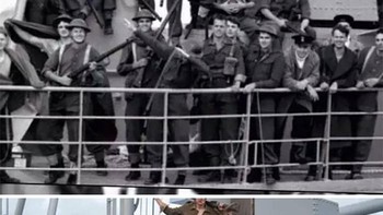 Sempat dikira foto dab pertama yang terabadikan kamera. Namun ternyata foto ini sebenarnya adalah foto di balik layar dari film Dunkirk, yang diambil pada tahun 2017.Foto: Boredpanda