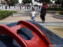Duh, Fasilitas Playground Alun-alun Pamulang Mulai Rusak