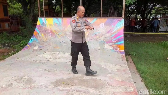 Kondisi lintasan skateboar di GOR Brebes, Kamis (2/1/2025.)