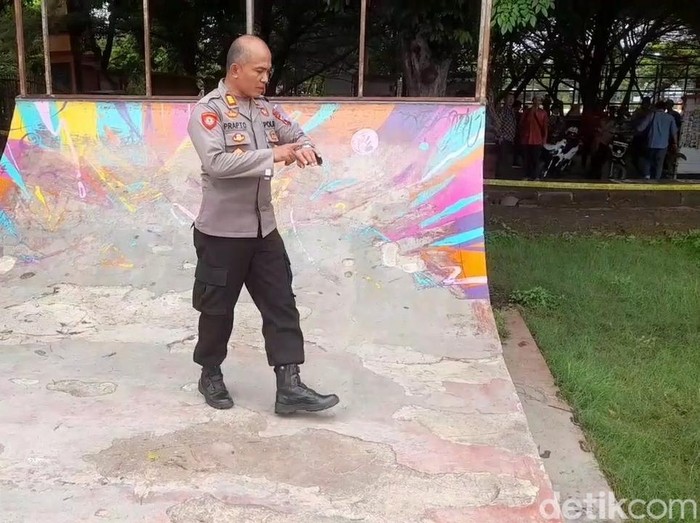 Kondisi lintasan skateboar di GOR Brebes, Kamis (2/1/2025.)