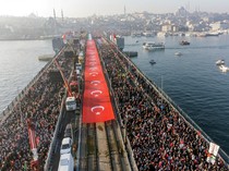 Tahun Baru 2025, Warga Turki Gelar Unjuk Rasa Stop Genosida di Gaza