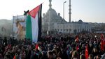 Tahun Baru 2025, Warga Turki Gelar Unjuk Rasa Stop Genosida di Gaza