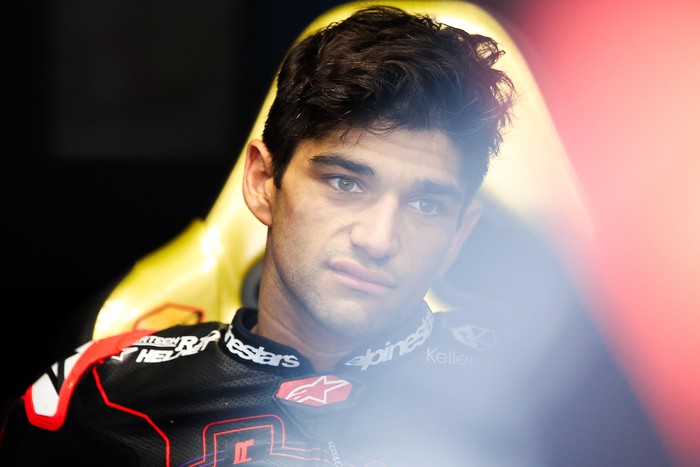 MONTMELO, SPAIN - NOVEMBER 19: Jorge Martin of Spain and Aprilia Racing looks on during the MotoGP Test in Barcelona at Circuit de Catalunya on November 19, 2024 in Montmelo, Spain. (Photo by Eric Alonso/Getty Images)