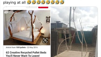 Tempat tidur tidak sesuai dengan gambar. Foto: Boredpanda