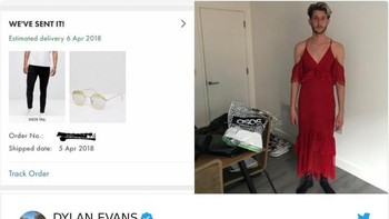 Beli baju pria, yang datang pakaian wanita. Foto: Boredpanda