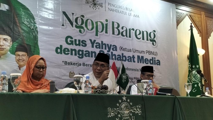 Konferensi pers di PBNU (Maulani/detikcom)