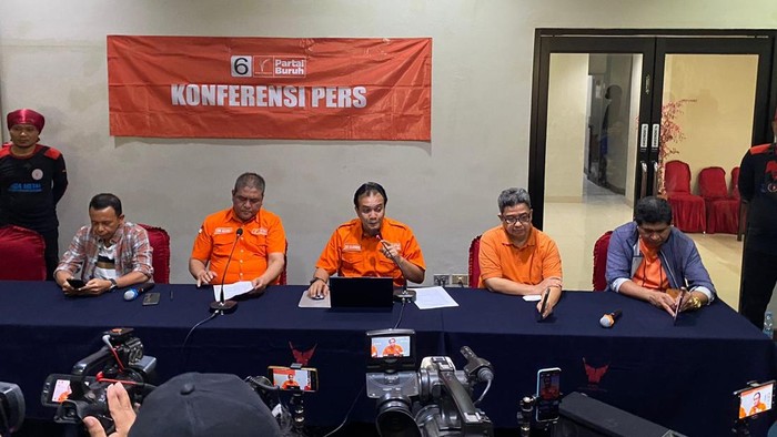 Konferensi pers Partai Buruh (Wildan/detikcom)
