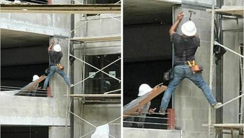 Dia kira dia Spiderman. Foto: zoalcoalt via Bored Panda