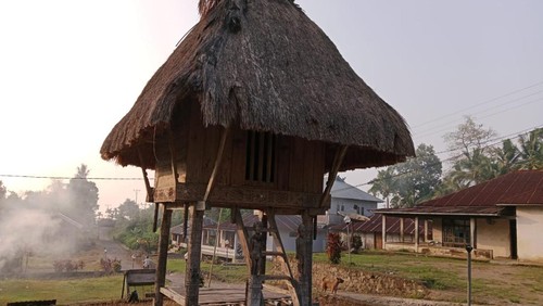Ana deo, simbolis rumah nenek moyang terdahulu yang di dalamnya terdapat alat berkebun dan bibit untuk uma gua. (Dok. Gabriel Lipu)