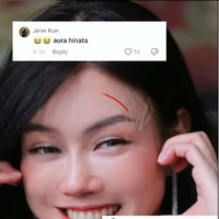 Dikatakan jika Nita turun berat badan cukup drastis sampai membuat area wajahnya kempot, banyak cekungan, dan terlihat urat-urat di bagian dahinya. Apalagi di Instagram, banyak yang menyebutnya mirip Hinata di serial Naruto dan punya ‘byakugan’. Foto: Instagram Nita Gunawan