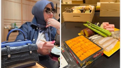 Syahrini Kulineran Mewah Bareng Keluarga Sambil Momong Anak