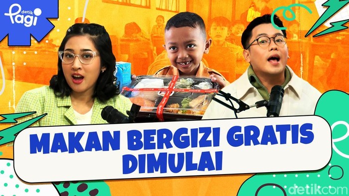 Detik Pagi edisi Senin, 6 Januari 2024 membahas Makan Bergizi Gratis Dimulai