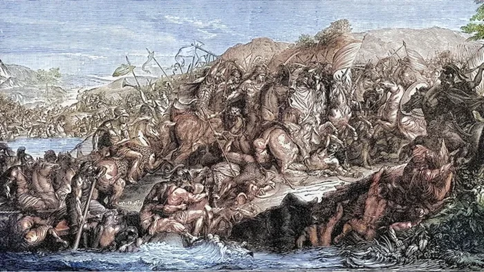 Ilustrasi pertempuran Alexander Agung versus Kekaisaran Persia
