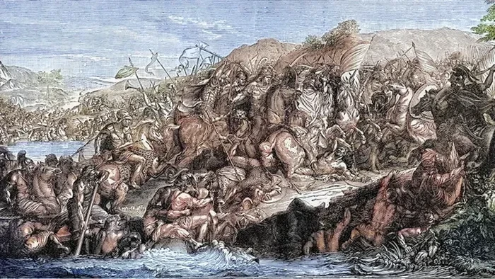 Ilustrasi pertempuran Alexander Agung versus Kekaisaran Persia