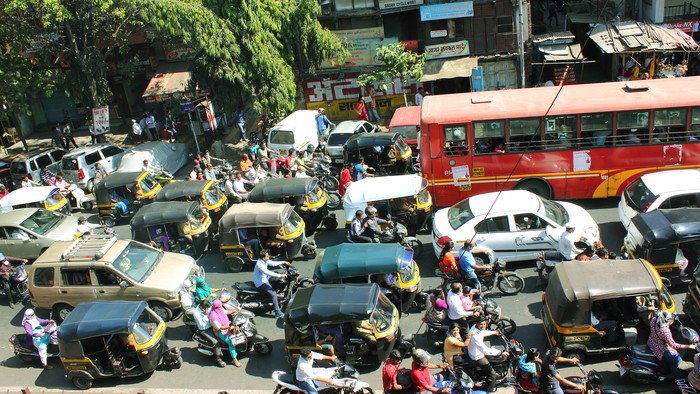 Kepadatan lalu lintas di India