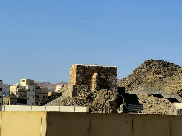 The place of The Battle of the Trench Khandaq Ahzab or the Confederates, was part of the conflict between the Muslims and the Quraysh, the 7 mosques complex in Madinah where the battle took place, selective focus
