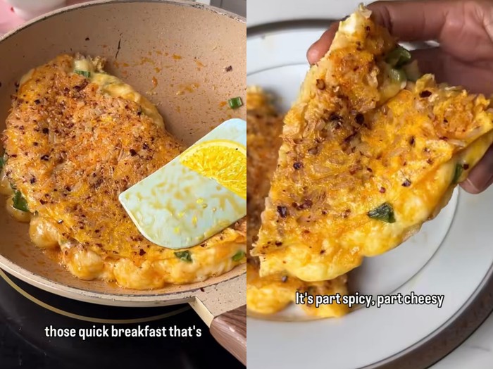 omelet nasi yang praktis