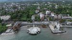 Penampakan dari Udara Pembangunan Malalayang Beach Walk Tahap II di Manado
