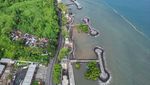 Penampakan dari Udara Pembangunan Malalayang Beach Walk Tahap II di Manado