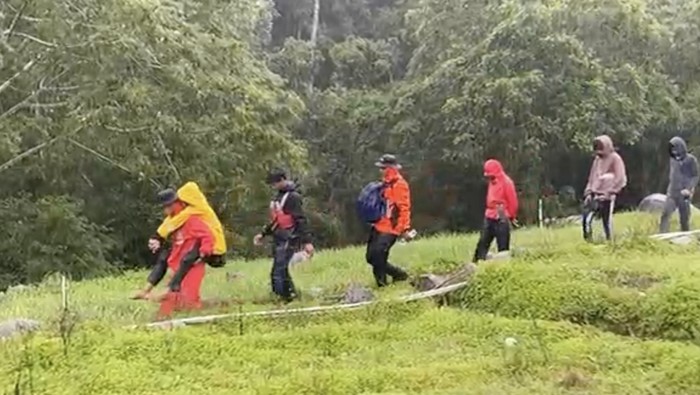 Pendaki cedera di Gunung Lompobattang dievakuasi tim SAR. Dokumen Istimewa