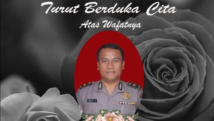 Ucapan bela sungkawa atas meninggalnya Wakapolres Belawan Kompol Iwan akibat kecelakaan. (Istimewa)