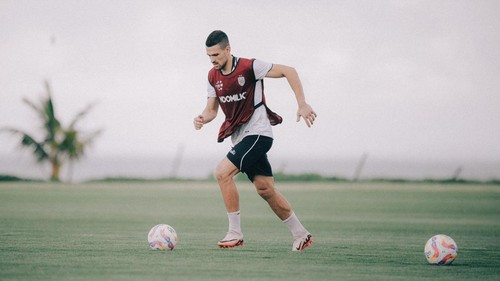Boris Kopitovic saat mengikuti latihan di Bali United Training Center.