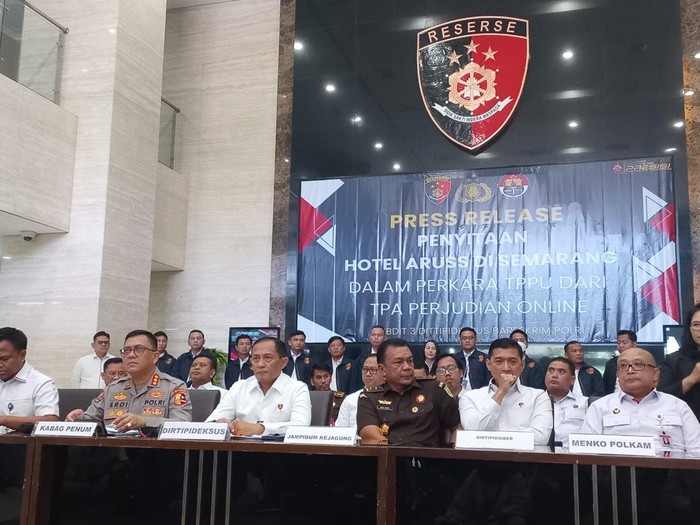 Konferensi pers di Mabes Polri (Anggi/detikcom)