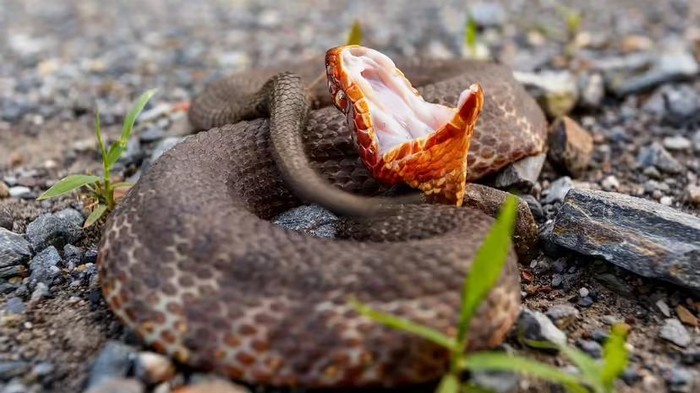 Mengenal ular cottonmouth, ular air berbisa asal Amerika Utara.