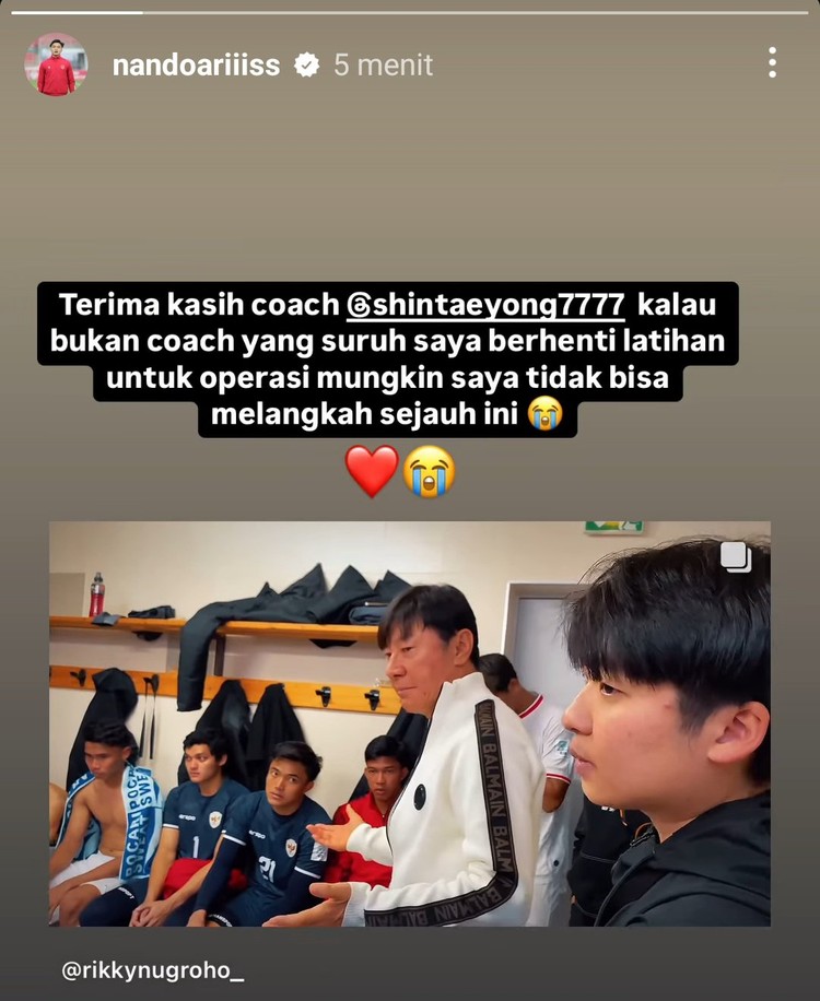 Pemain Timnas Jay Idzes, Nathan Hingga Asnawi Ucapkan Terimkasih STY