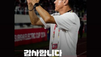 Ucapan dari Dimas Drajad untuk STY. Foto: Screenshot X