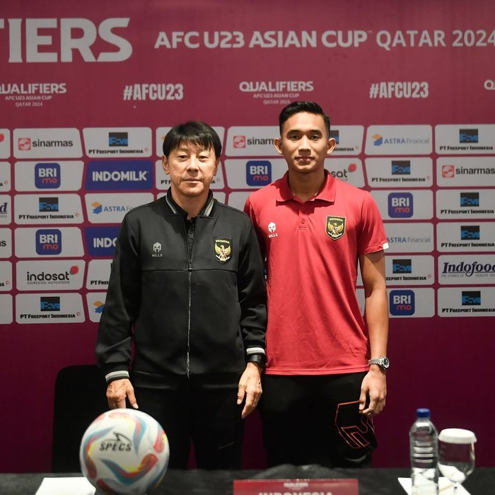 Rizky Ridho dan Shin Tae-yong