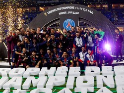 PSG mengawali tahun 2025 dengan menjuarai Tropee des Champions. PSG mengalahkan AS Monaco di final dengan skor 1-0. Foto: REUTERS/Ibraheem Al Omari