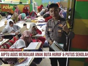 Kiprah Aiptu Agus Riyanto Agar Anak-anak Pemulung Bisa Sekolah