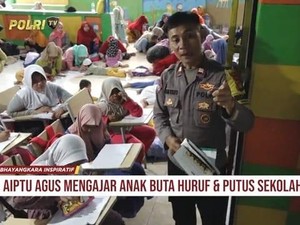 Kiprah Aiptu Agus Riyanto Agar Anak-anak Pemulung Bisa Sekolah
