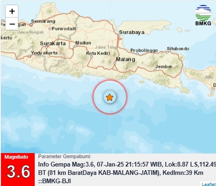 Gempa Malang M 3,6