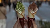 Aurel pilih Cremia ice cream, yang jadi salah satu destinasi kuliner wajib saat liburan ke Jepang. Foto: Instagram @aurellie.hermansyah