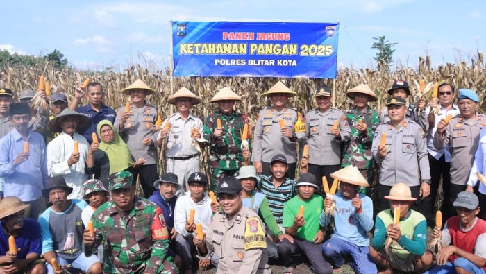 Panen jagung Polres Blitar Kota