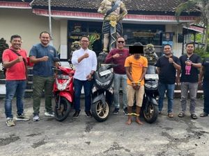 Pencuri Motor Spesialis Kawasan Wisata Ubud Ditangkap, Modus Kunci Nyantol