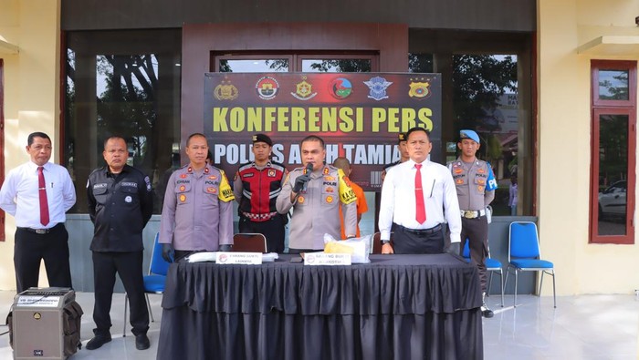 Seorang pria diduga pengedar kokain seberat 2 kilogram ditangkap polisi di Aceh Tamiang. (dok. Polres Aceh Tamiang)